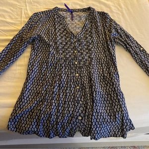 Sera phone blue button down shirt